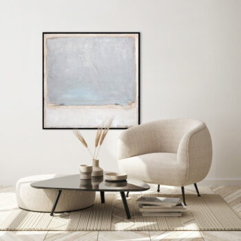 Ručne maľovaný obraz 100x100 cm Blue Inside – Malerifabrikken - Image 2