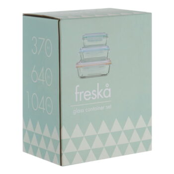 Skleneno–silikónové dózy na potraviny 3 ks Freska – Premier Housewares - Image 2