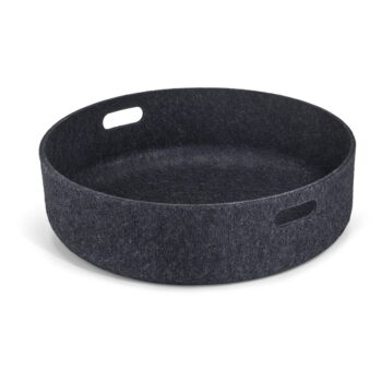 Úložný látkový košík ø 46x12 cm Cesto Black – MiaCara
