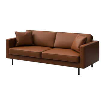 Koňakovohnedá kožená pohovka 207 cm Kobo – MESONICA – Obrázok 2