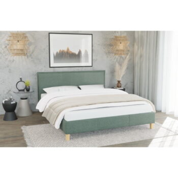 Zelená čalúnená jednolôžková posteľ s roštom 90x200 cm Tina – Ropez - Image 2