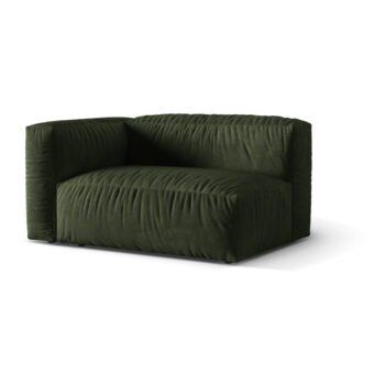 Zelený modul pohovky z textílie bouclé (ľavý roh) Martina – Micadoni Home - Image 2