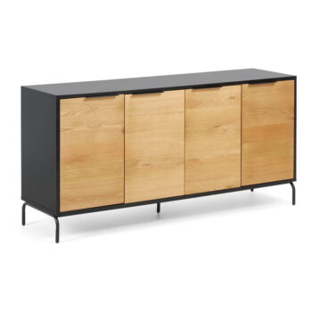 Čierno-hnedá komoda Kave Home SAVOI, 165 x 80 cm - Image 2
