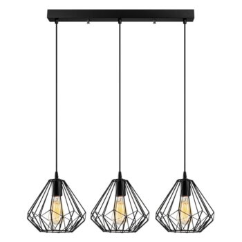 Čierne závesné svietidlo s kovovým tienidlom Diamond – Opviq lights - Image 2