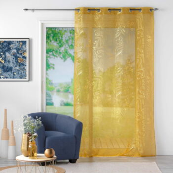 Žltá voálová záclona 140x280 cm Belflor – douceur d'intérieur - Image 3
