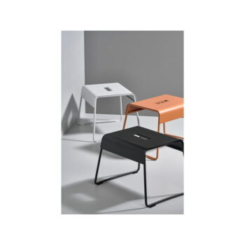 Čierna oceľová stolička Zone A-Stool - Image 2