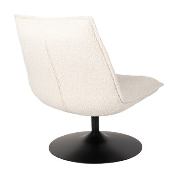 Biele kreslo z textílie bouclé Jax – White Label – Obrázok 7