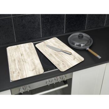 Kryty na sporák z tvrdeného skla v súprave 2 ks 52x30 cm Natural – Wenko - Image 2