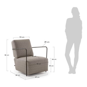 Sivé kreslo Gamer – Kave Home - Image 7