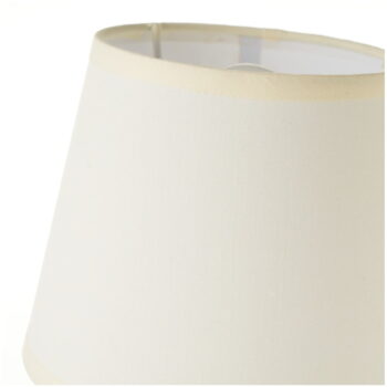 Bielo-krémová keramická stolová lampa s textilným tienidlom (výška 24 cm) – Casa Selección - Image 3