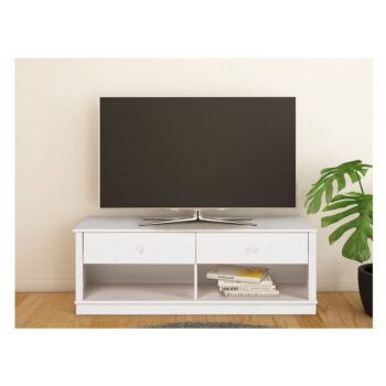 Biely TV stolík z borovicového dreva 137x47 cm Anita – Støraa - Image 5