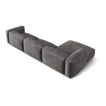 Sivá modulárna rohová pohovka z textílie bouclé (ľavý roh) Martina – Micadoni Home - Image 4