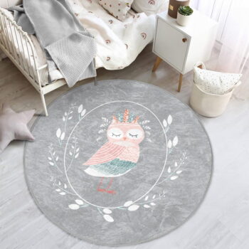 Sivý detský koberec ø 80 cm Comfort – Mila Home - Image 4
