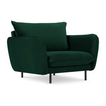 Tmavozelené zamatové kreslo Vienna – Cosmopolitan Design