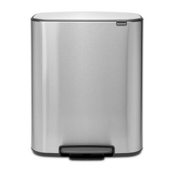 Nášľapný oceľový odpadkový kôš v matne striebornej farbe 60 l Bo – Brabantia – Obrázok 4
