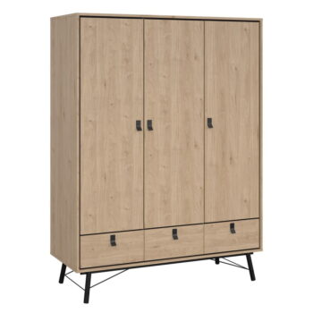 Šatníková skriňa v dekore duba v prírodnej farbe 150x200 cm Ry – Tvilum - Image 2