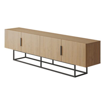 TV stolík v dekore duba v prírodnej farbe 200x55 cm Titan – Marckeric – Obrázok 2