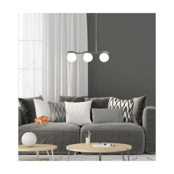 Závesné svietidlo v striebornej farbe so skleneným tienidlom 12x53 cm Ramon - Candellux Lighting - Image 2