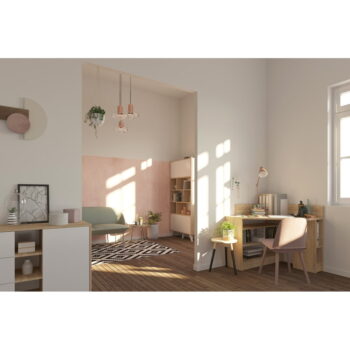 Pracovný stôl s doskou v dubovom dekore 94x94 cm Wall – TemaHome – Obrázok 8