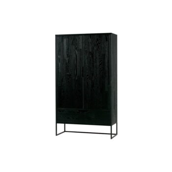 Čierna skrinka z jaseňového dreva 85x149 cm Silas – WOOOD - Image 4