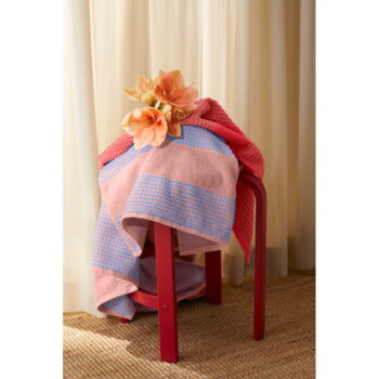 Modro-ružová froté osuška z Bio bavlny 70x140 cm Check – JUNA – Obrázok 7