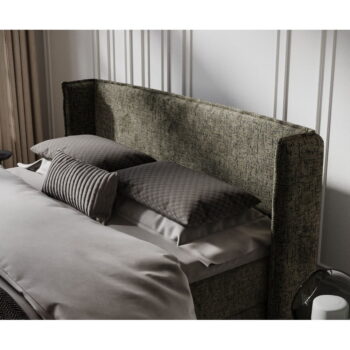 Tmavozelená boxspring posteľ s úložným priestorom 180x200 cm Passion – Maison de Rêve - Image 10
