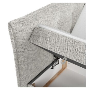 Svetlosivá boxspring posteľ s úložným priestorom 140x200 cm Sinai – Maison de Rêve - Image 2