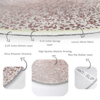 Prateľný okrúhly koberec v sivo-medenej farbe vhodný pre robotické vysávače ø 100 cm Comfort – Mila Home - Image 6