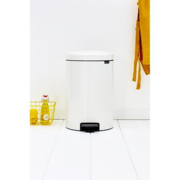 Biely nášľapný oceľový odpadkový kôš 20 l NewIcon – Brabantia - Image 2