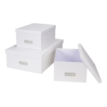 Súprava 3 bielych úložných škatúľ Bigso Box of Sweden Inge - Image 6