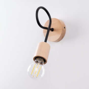 Nástenné svietidlo v čierno-prírodnej farbe Tumber – Nice Lamps - Image 10