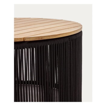 Okrúhly záhradný odkladací stolík s doskou z akácie ø 70 cm Dandara – Kave Home - Image 6