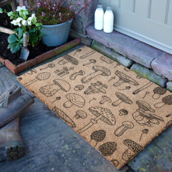 Rohožka z kokosového vlákna 40x60 cm Mushrooms – Artsy Doormats – Obrázok 6