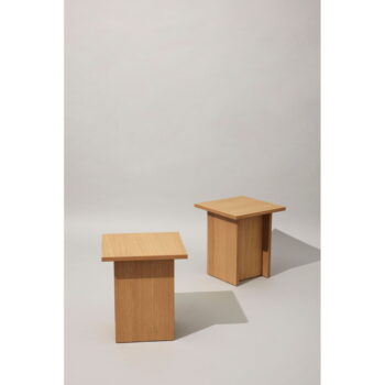 Odkladací stolík v dekore duba 35x35 cm Straight - Hübsch – Obrázok 9