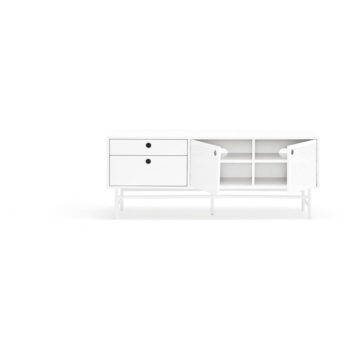 Biely TV stolík 140x52 cm Punto - Teulat – Obrázok 5