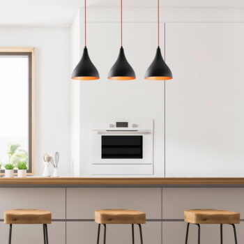 Čierne závesné svietidlo s kovovým tienidlom Berceste – Opviq lights - Image 3