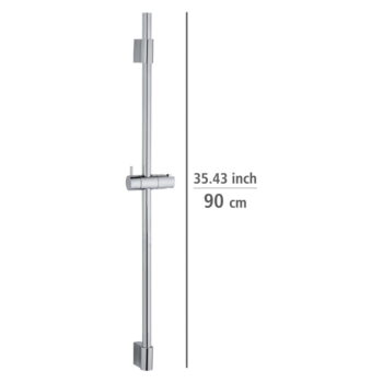 Nástenná sprchová tyč z nerezovej ocele v lesklej striebornej farbe 90 cm Classic - Wenko - Image 2