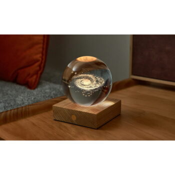 Tmavohnedá stmievateľná stolová lampa so skleneným tienidlom (výška 12 cm) Amber – Gingko - Image 9