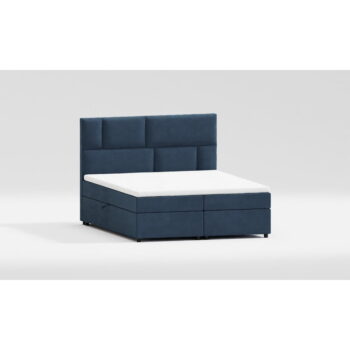 Tmavomodrá boxspring posteľ s úložným priestorom 200x200 cm Lola – Ropez - Image 5