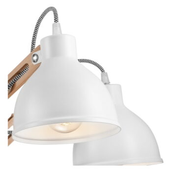 Bielo-hnedé stropné svietidlo s kovovým tienidlom ø 15 cm Marcello – LAMKUR - Image 4