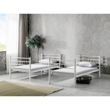 Biela poschodová detská posteľ 90x190 cm R70 – Kalune Design - Image 3