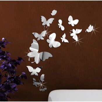 Sada 28 zrkadlových samolepiek Ambiance Butterfly – Obrázok 2
