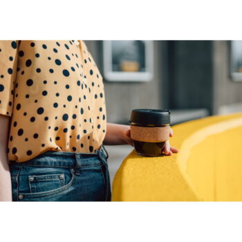 Čierny/hnedý cestovný hrnček 227 ml Brew Cork Black S – KeepCup - Image 2