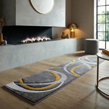 Okrovožlto-sivý behúň 60x230 cm Elude Orb – Flair Rugs – Obrázok 2