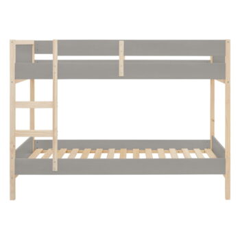 Poschodová detská posteľ z borovicového dreva v sivo-prírodnej farbe 90x200 cm Square – Støraa - Image 2