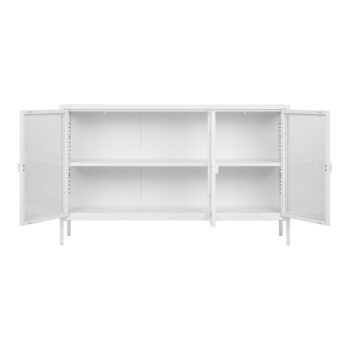 Biela kovová vitrína 140x85 cm Brisbane – House Nordic - Image 4