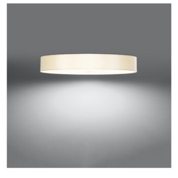 Biele stropné svietidlo s textilným tienidlom ø 100 cm Herra – Nice Lamps - Image 3