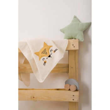 Krémovobiely bavlnený detský uterák 50x75 cm Foxy - Foutastic – Obrázok 3