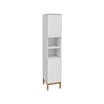 Biela vysoká kúpeľňová skrinka 30x161 cm Mirza - Støraa - Image 2
