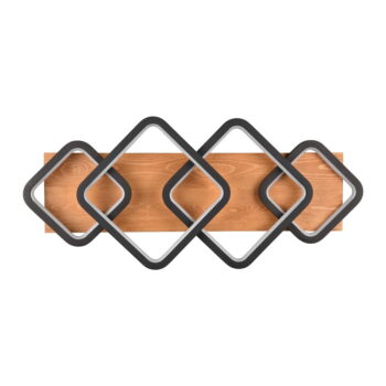 LED stmievateľné stropné svietidlo v čierno-prírodnej farbe 32x72 cm Rama – Trio - Image 4